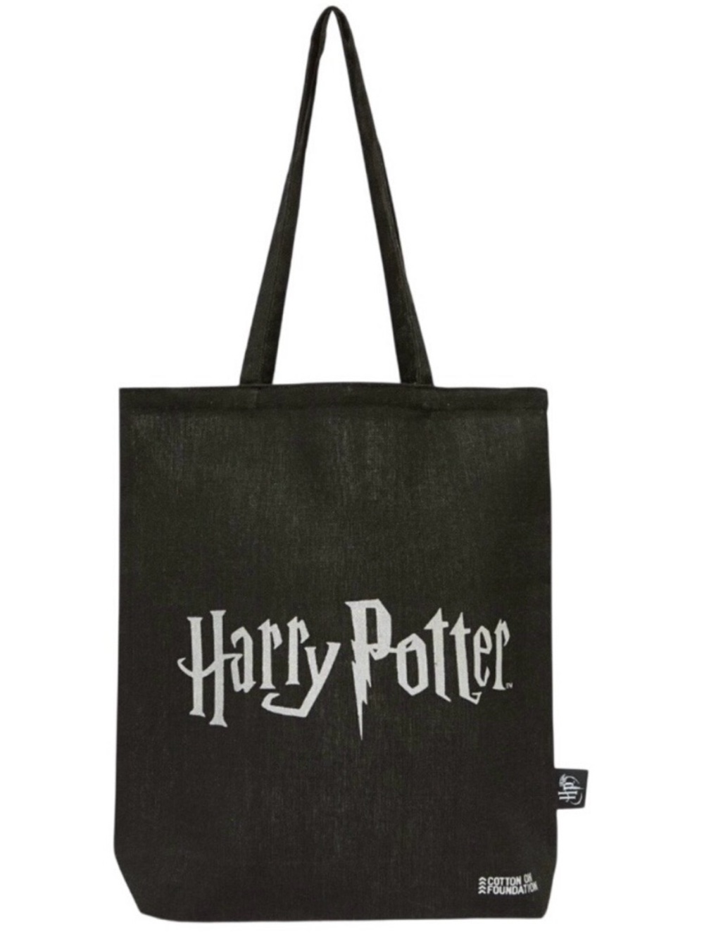 Harry Potter Tote Bag Gray Canvas Reusable Shoulder Bag Bookish Sustainable Gift